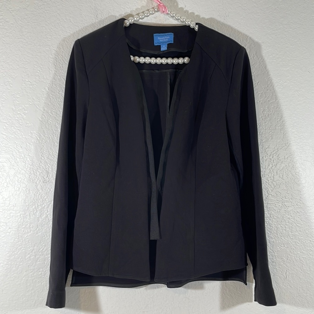 Simply Vera Vera Wang Women's Black Tailored-jackets Size Medium